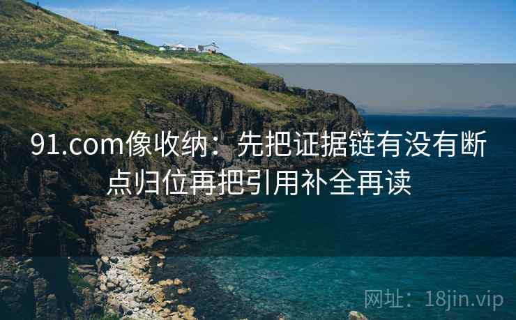 91.com像收纳：先把证据链有没有断点归位再把引用补全再读